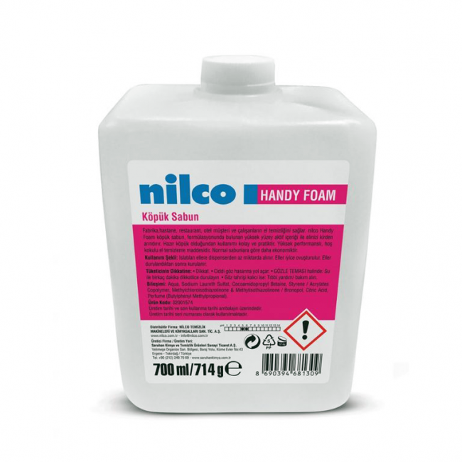 Nilco Handy Foam Kartuş Köpük Sabun pH: 5,5 0,71kg