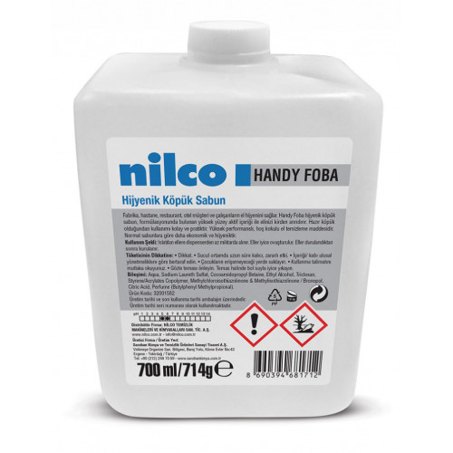 Nilco Handy Foba Kartuş Hijyenik Köpük Sabun pH: 5,5 0,71kg