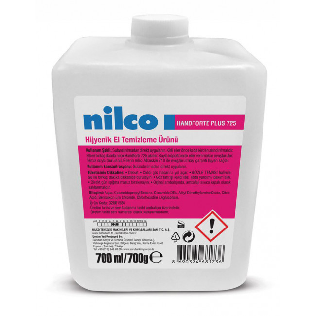 Nilco Handforte Plus 725 Dezenfektanlı El Yıkama Ürünü 0,7kg