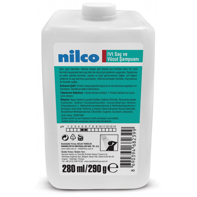 Nilco IVI Saç ve Vücut Şampuanı Parfümlü 0,29kg