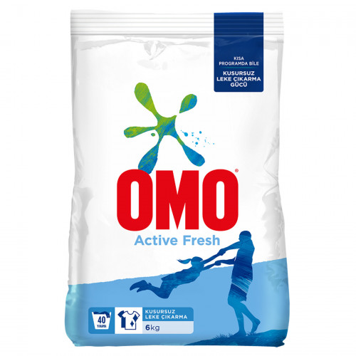 Omomatik Çamaşır Makinası Deterjanı Active Fresh 6kg