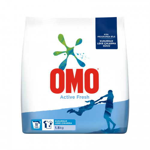Omomatik Çamaşır Makinası Deterjanı Active Fresh 1,5kg
