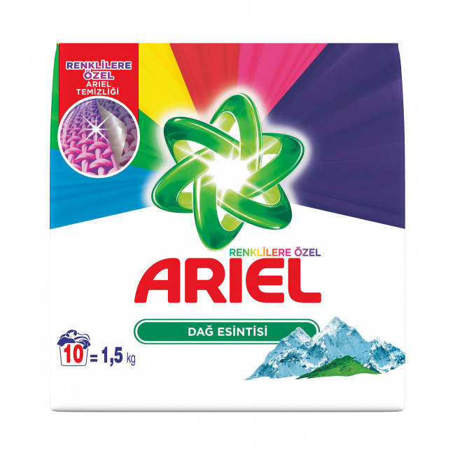 Ariel Çamaşır Makinası Deterjanı Dağ Esintisi Renkliler 1,5kg