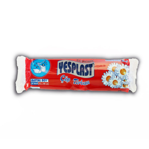 Yesplast Çöp Torbası Battal Siyah 10lu