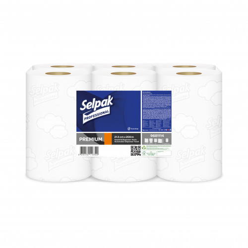 Selpak Professional Premium Fotoselli Havlu 21cm 200mt 6lı
