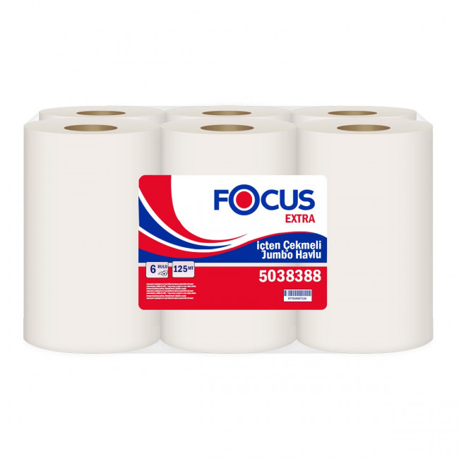 Focus Extra İçten Çekme Havlu 125mt 6lı