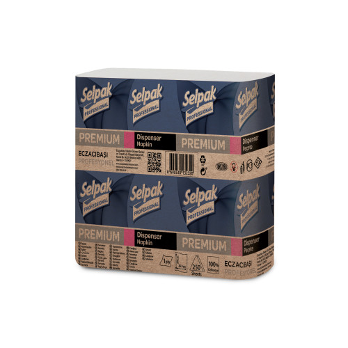 Selpak Professional Premium Dispenser Peçete 24x26cm 250ad 18li