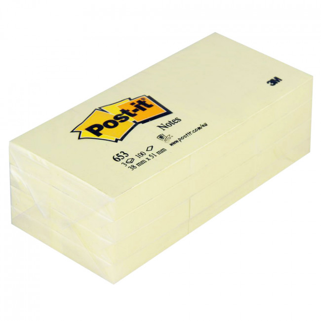 Post-it 653 Yapışkanlı Not Kağıdı Sarı 38X51mm 100 Yaprak
