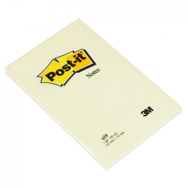 Post-it 659 Yapışkanlı Not Kağıdı Sarı 102X152mm 100 Yaprak