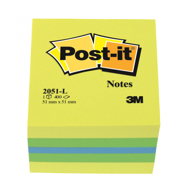 Post-it 2051-L Yapışkanlı Not Kağıdı 51X51mm Sarı Tonlar 400 Yaprak