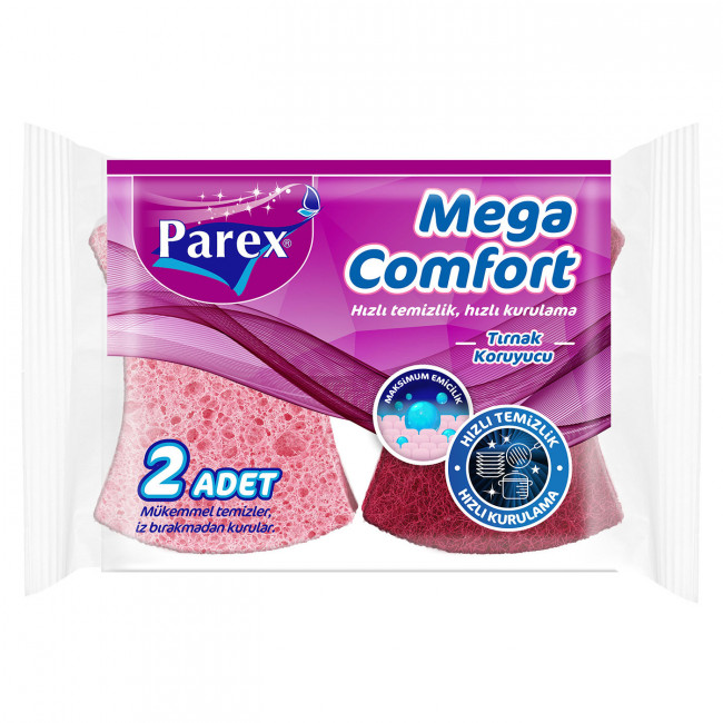 Parex Mega Comfort Oluklu Sünger 2li