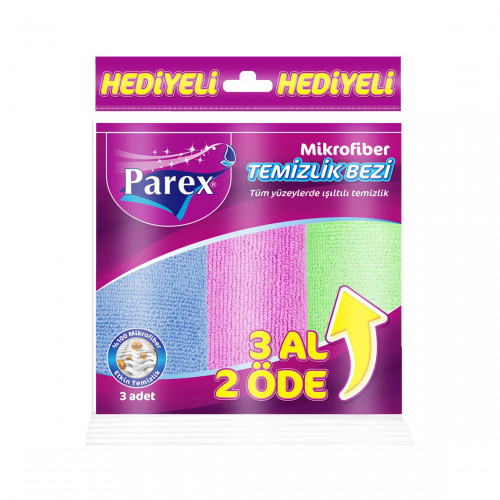 Parex Mikrofiber Comfort Temizlik Bezi 3lü