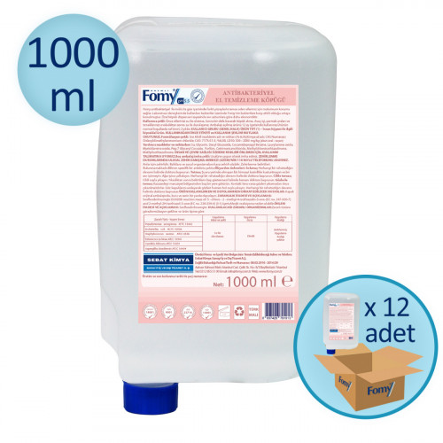 Fomy Kokusuz Gıda Köpük Sabun Kartuşlu 1000ml 12li
