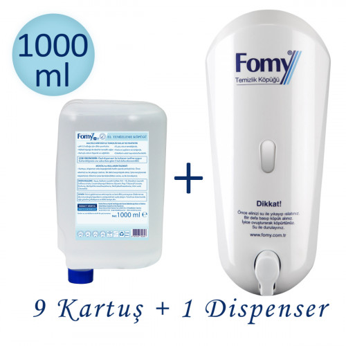 Fomy Köpük Sabun Standart 1000ml 9 Kartuş + 1 Dispenser