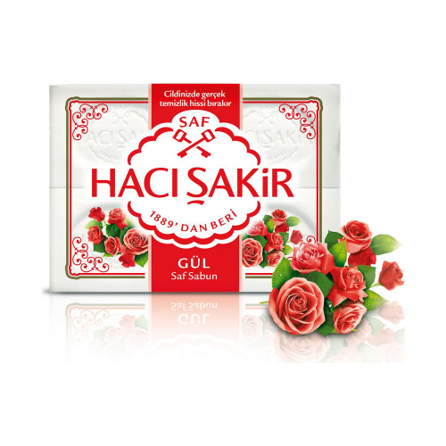 Hacı Şakir Gül Beyaz Kalıp Sabun 4x150gr