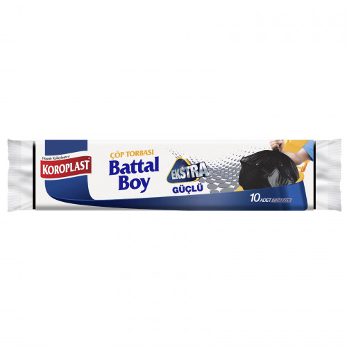 Koroplast Ekstra Dayanıklı Battal Boy Çöp Torbası 10lu
