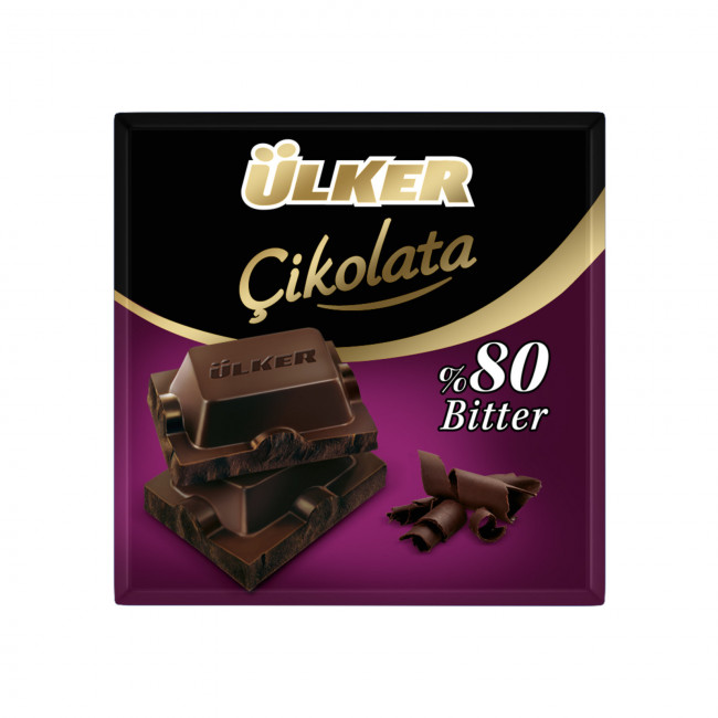 Ülker Bitter Kare Çikolata %80 Kakaolu 60gr