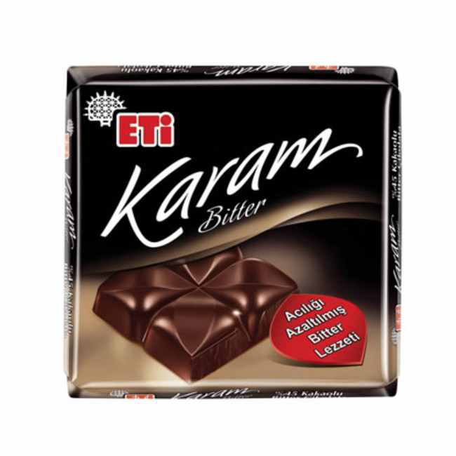 Eti Karam Bitter Kare Çikolata %45 Kakao 70gr