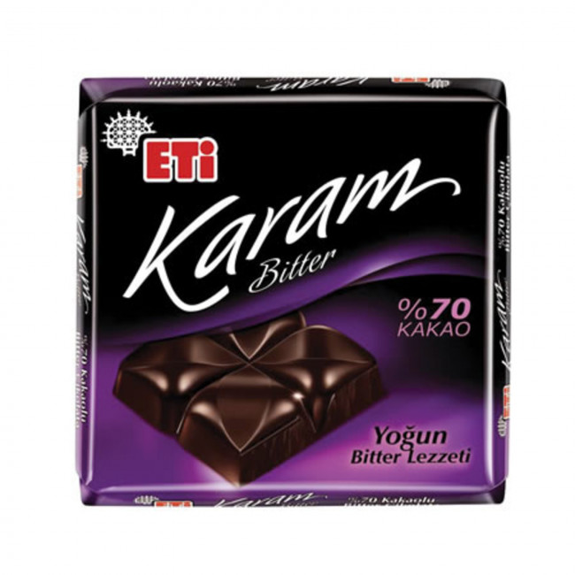 Eti Karam Bitter Kare Çikolata %70 Kakao 70gr
