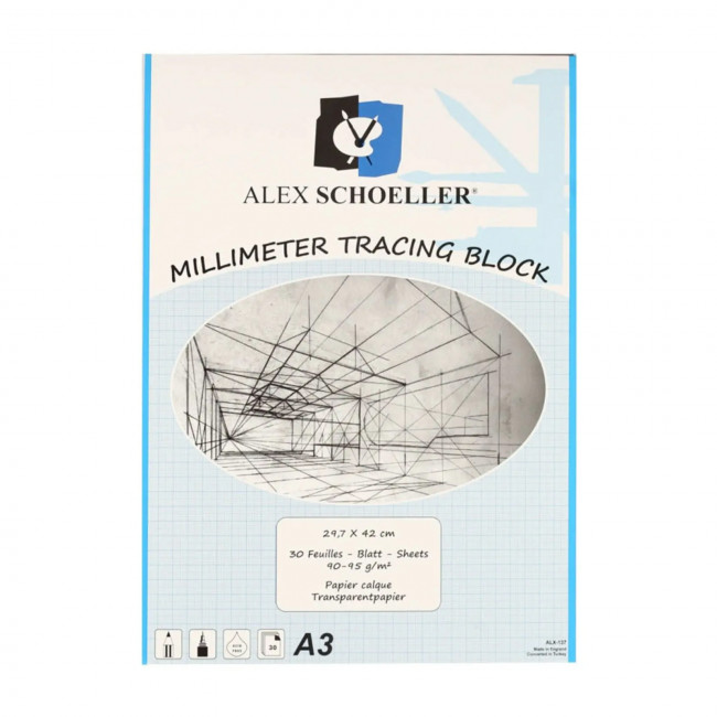 Alex Schoeller ALX-137 Aydınger A3 Mavi 30 Yaprak