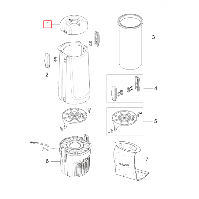 GD5 Battery Dış Kapak 5L Açık Gri