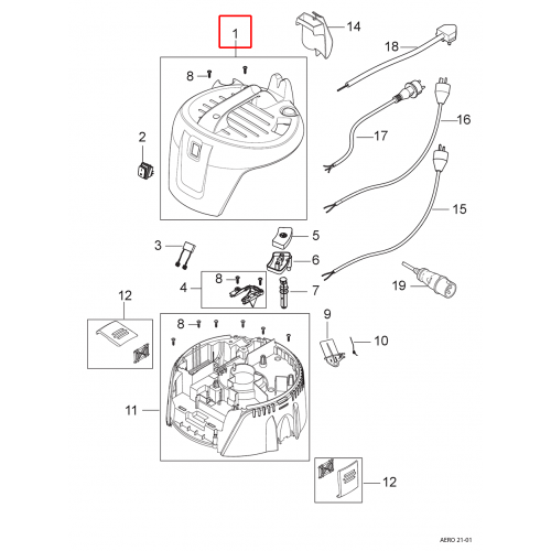 Aero 21 Inox Üst Kapak Temel