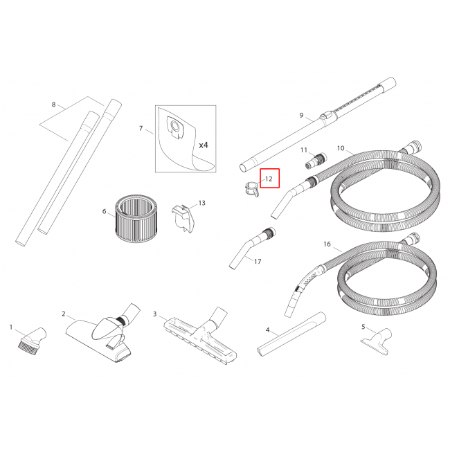 Aero 21 Inox Boru Tutucu Kiti D36