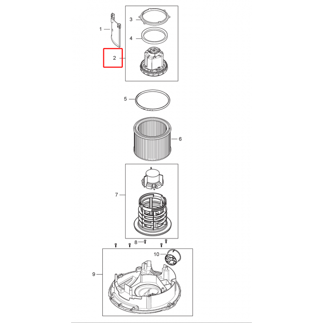 Nilfisk Aero 21 Inox Motor Kiti 1200W 230V / 50-60Hz