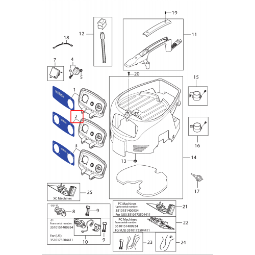 Attix 30 Anahtar Kutusu Nilfisk-Alto 11Pc