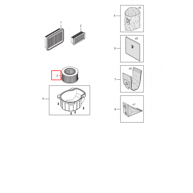 Nilfisk Attix 33 Filtre Elemanları Ø140X75 H-Sınıf / Hepa