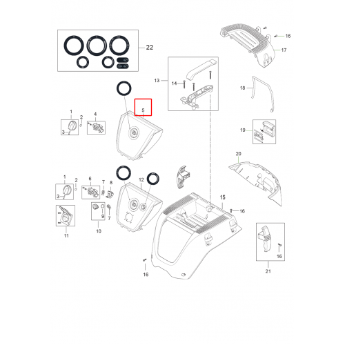 Attix 33 Kontrol Paneli Kiti - 01 Mavi