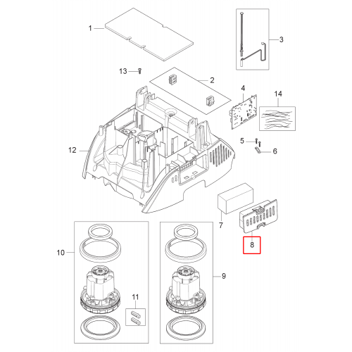 Attix 33 Kapak F. Motor Soğutma Filtre Mavi