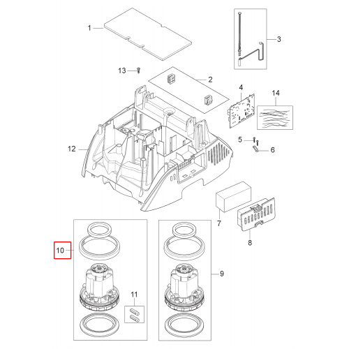 Nilfisk Attix 33 Motor Kiti 1000W 110-120V 50 / 60Hz