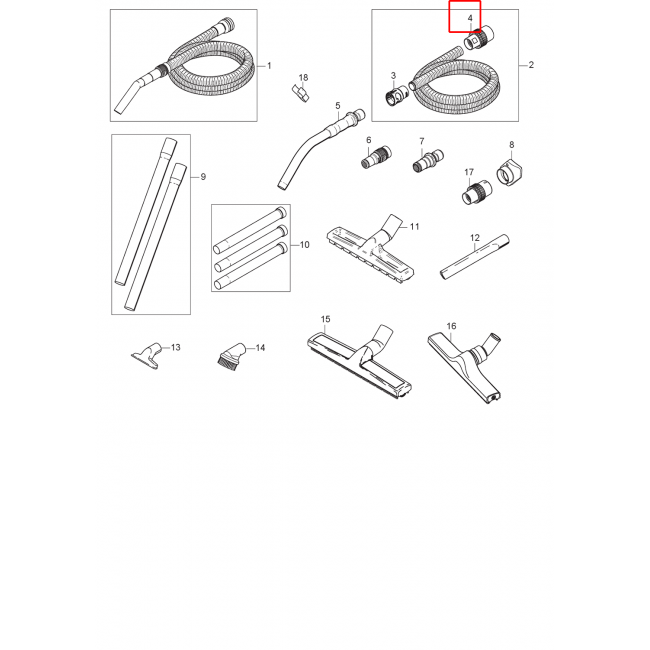 Attix 33 Sleeve Cpl - Vakum Yan - D50 / D32 Condu