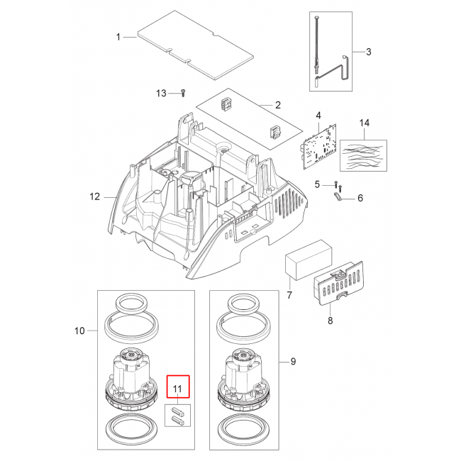 Attix 50 Karbon Fırça Assy Kit 2 Adet 110-120V