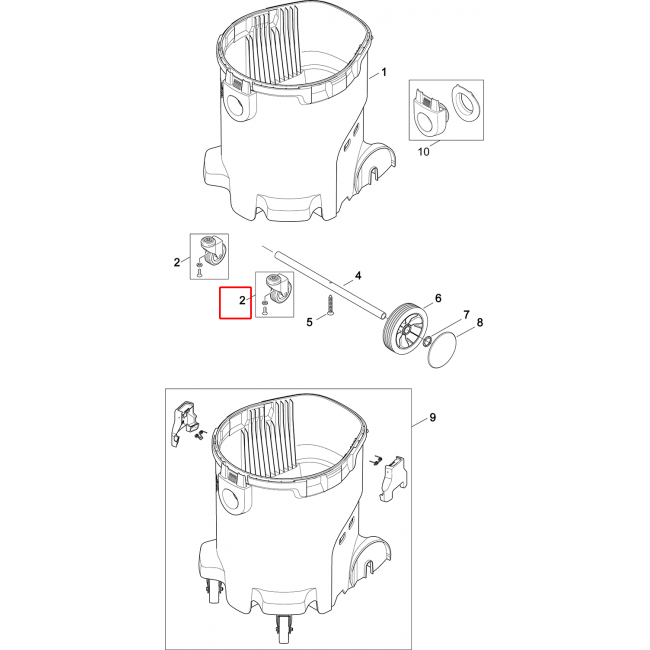 Attix 50 Gövde İçin Ön Tekerlek