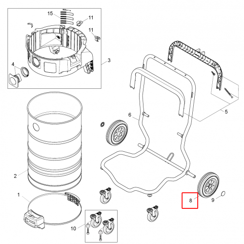 Attix 961 Tekerlek 200X50 Kiti