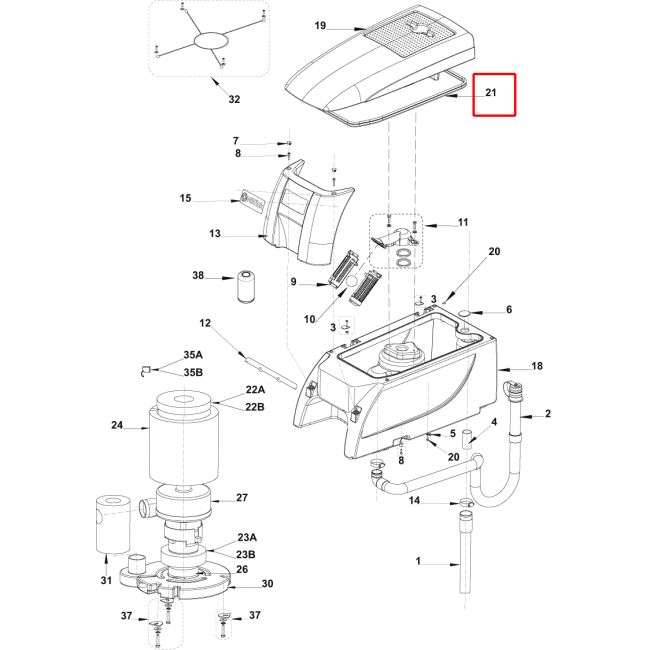 BA 551 Conta Bulb Kauçuk L.2030Mm Sıp