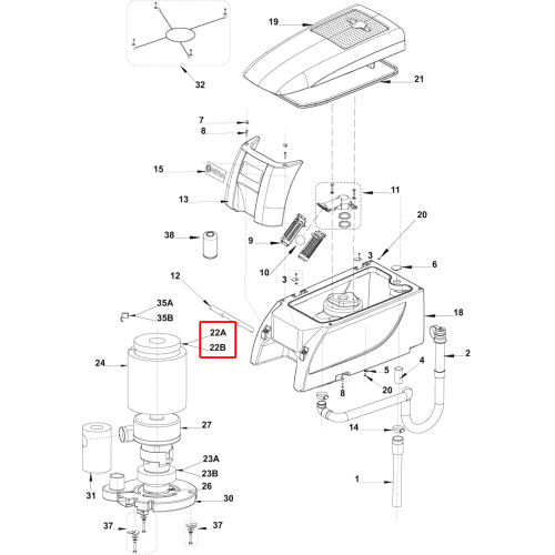 Nilfisk BA 551 Vakum Motor Conta