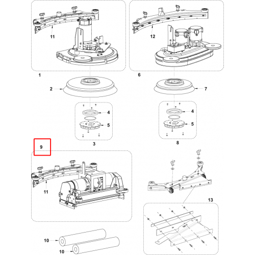 Nilfisk BA 551 Güverte Fırçası 510Mm / 20 Cyl Kit