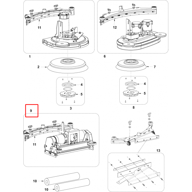 Nilfisk BA 551 Güverte Fırçası 510Mm / 20 Cyl Kit