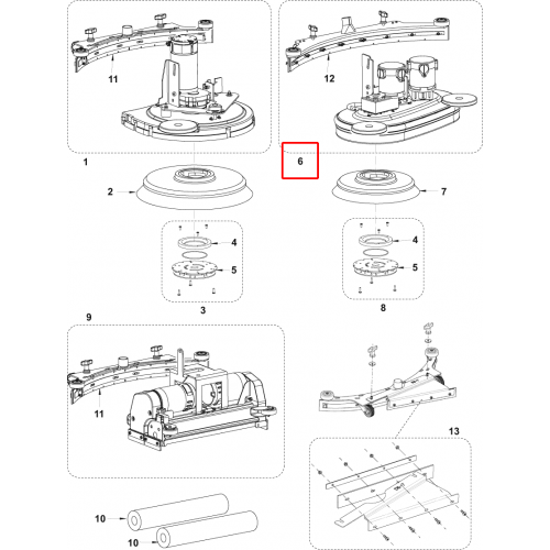 Nilfisk BA 551 Fırça Platformu 610Mm / 24 Kit