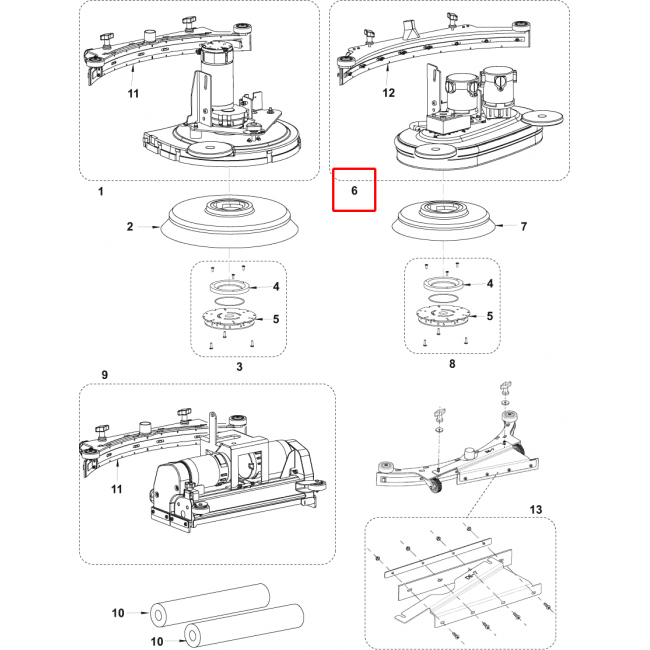Nilfisk BA 551 Fırça Platformu 610Mm / 24 Kit