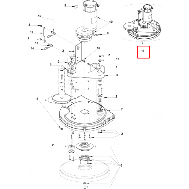 Nilfisk BA 551 Fırça Platformu 530Mm / 21 Kit