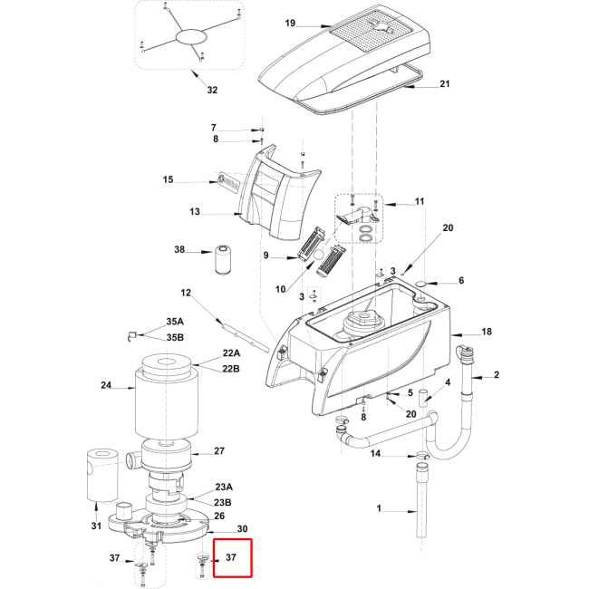 Nilfisk BA 551 Motor Sabitleme Donanım Kiti