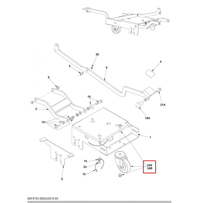 Nilfisk BA 551 Taşıyıcı Tekerlek D.100X32 Galv. Kit