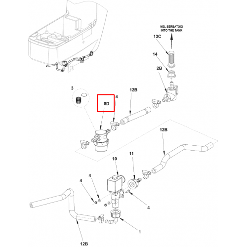 BA 551 Su Filtresi Barbör Hortum D.12.5 Kit
