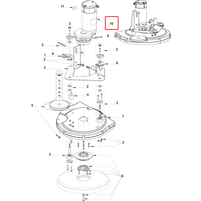 Nilfisk BA 551 Redüktörlü Motor 450W 24V