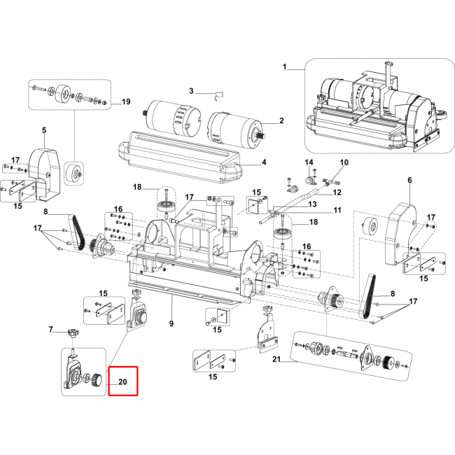 BA 551 Silindirik Platform Destek Kiti