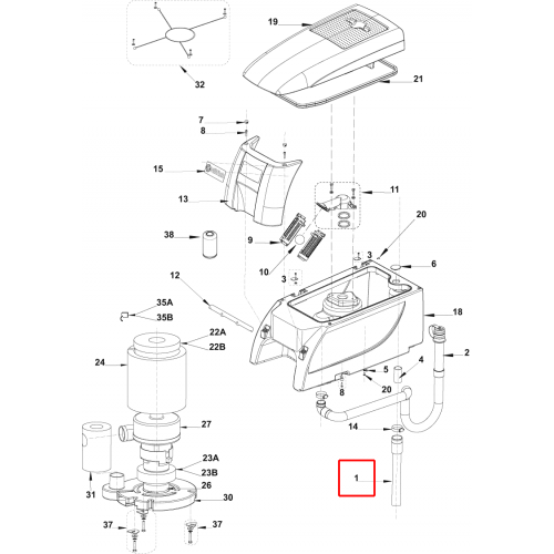 Nilfisk BA 551 Emme Hortumu Silici Lastik Siyah L.1234Mm Sıp